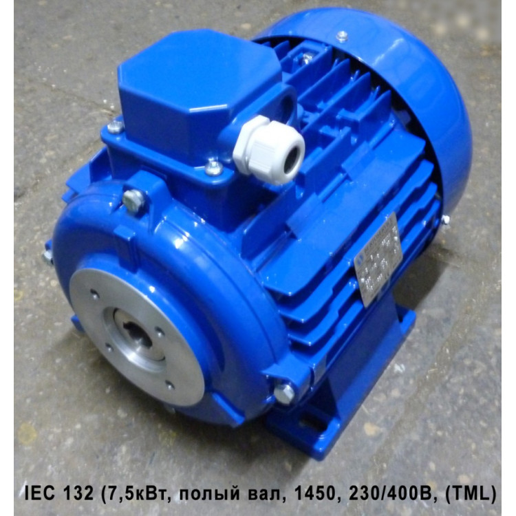 Электродвигатель IEC 132 (7,5 кВт, полый вал, 1450 об/мин, 230/400В, TML)